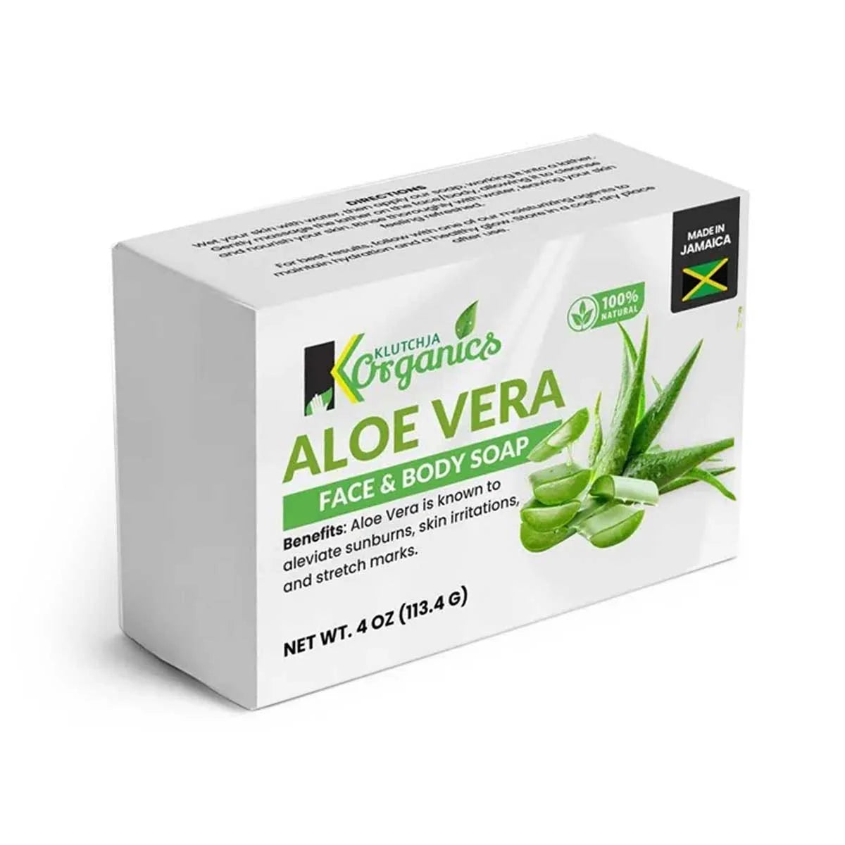 KlutchJa Organics Aloe Vera Face & Body Bar, 4oz